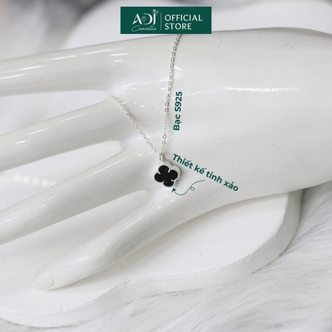 Dây chuyền trang sức bạc 925 ADJ đính đá CZ sang trọng cao cấp hoa - SD134161