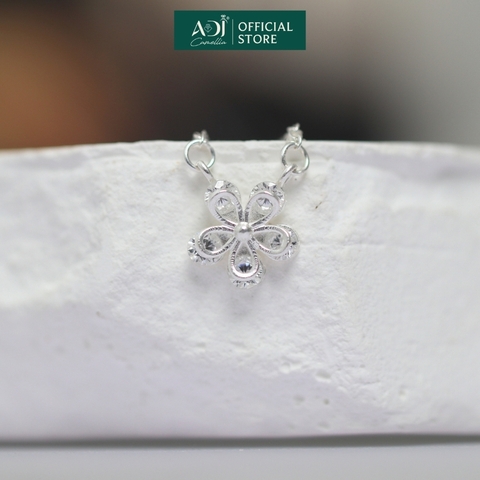 Dây chuyền Trang sức bạc 925 ADJ thanh lịch thời trang cao cấp Cánh Hoa Nhẹ Nhàng SD108104AD