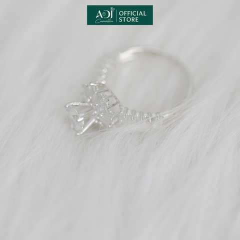 Nhẫn Trang sức bạc 925 ADJ đính đá CZ sang trọng cao cấp Vẻ Đẹp Rực Rở SN14530AD
