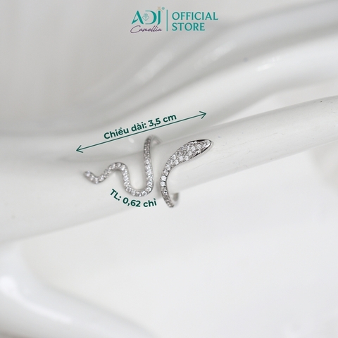 Nhẫn nữ Trang sức bạc 925 ADJ an toàn Xà Vương Uốn Lượn Bí Ẩn - SN11867AD
