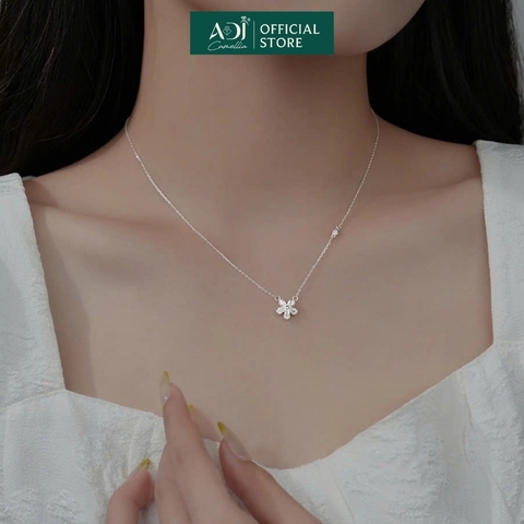 Dây chuyền Trang sức bạc 925 ADJ thanh lịch thời trang cao cấp Cánh Hoa Nhẹ Nhàng SD108104AD