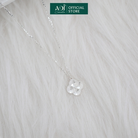 Dây chuyền Trang sức bạc 925 ADJ thanh lịch thời trang cao cấp Cánh Hoa May Mắn SD146100AD