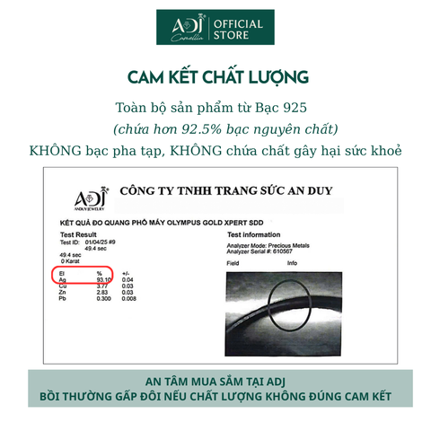 Lắc chân Trang sức bạc 925 ADJ Starlights Bộ Ba Ánh Sao Lấp Lánh  SL16208AD