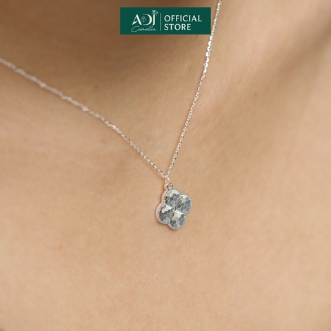 Dây chuyền Trang sức bạc 925 ADJ thanh lịch thời trang cao cấp Cánh Hoa May Mắn SD146100AD