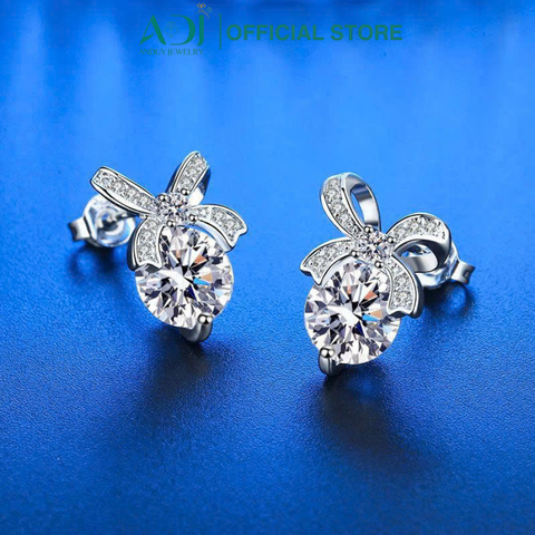 Bông Tai Nữ Bạc ADJ 925  Nơ Swarovski Lắp Lánh Phụ Kiện Trang Sức Nữ Cao Cấp SB5417AD