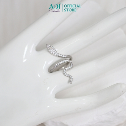Nhẫn nữ Trang sức bạc 925 ADJ an toàn Xà Vương Uốn Lượn Bí Ẩn - SN11867AD