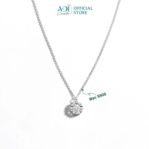 Dây chuyền Trang sức bạc 925 ADJ thanh lịch thời trang cao cấp Hoa Yêu Thương SD134180AD