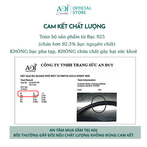 Nhẫn Đôi Bạc ADJ 925 Cặp Chéo Đá CZ Phụ Kiện Trang Sức Nữ Cao Cấp