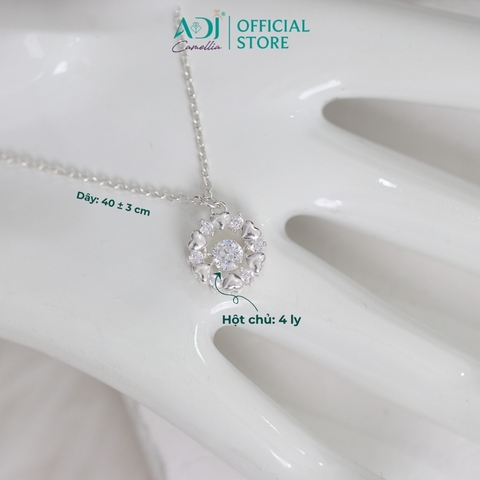 Dây chuyền Trang sức bạc 925 ADJ thanh lịch thời trang cao cấp Hoa Yêu Thương SD134180AD