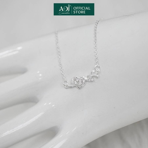 Lắc tay Hoa Tuyết Đính Đá Trang sức bạc 925 ADJ - SLT108104AD