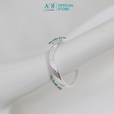 Nhẫn Đôi Bạc ADJ 925  Cổ Điển Xoắn Óc Phụ Kiện Trang Sức Nữ Cao Cấp