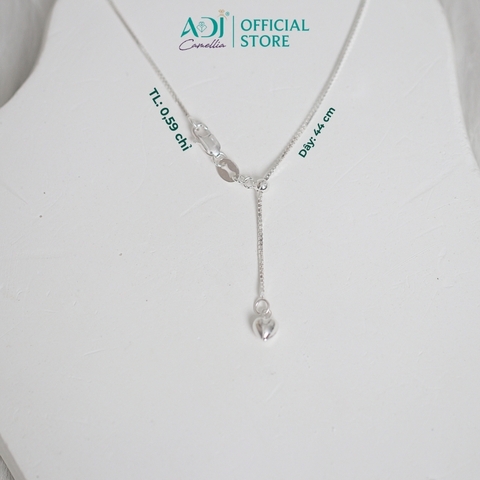 Dây Chuyền Nữ Bạc ADJ 925 Trái Tim Buông Rũ Nhẹ Nhàng Thanh Lịch Phụ Kiện Trang Sức Nữ SDC146123AD