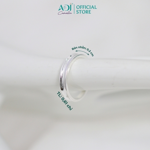 Nhẫn Đôi Bạc ADJ 925 Cặp Chéo Đá CZ Phụ Kiện Trang Sức Nữ Cao Cấp