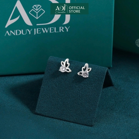 Bông tai Trang sức bạc 925 ADJ thanh lịch thời trang cao cấp Cánh Bướm Nhẹ Nhàng Quyến Rũ SB14069AD