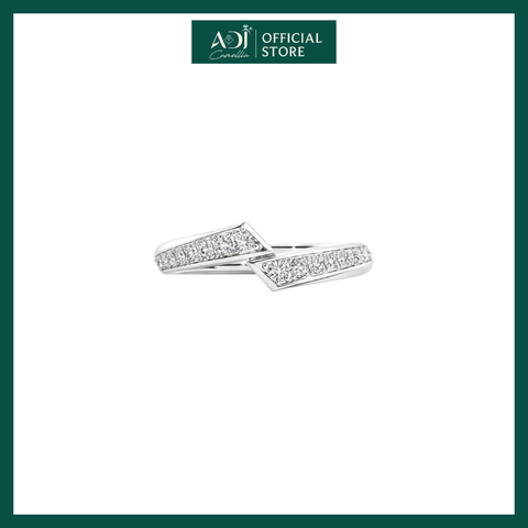 Nhẫn Đôi Bạc ADJ 925  Pure Love Đính Đá CZ Phụ Kiện Trang Sức Nữ Cao Cấp