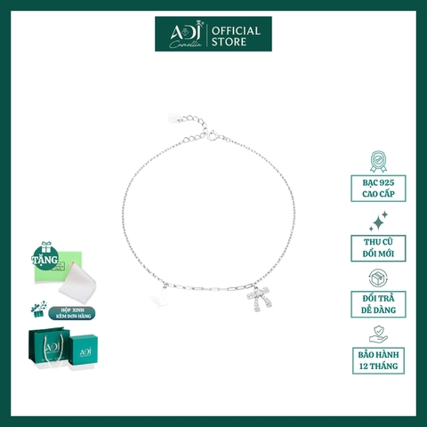 Lắc chân Trang sức bạc 925 ADJ Chic Bow Nơ và Bướm Ngọt Ngào Nữ Tính - SL16206AD