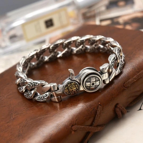 Lắc tay nam Trang sức bạc 925 ADJ phong thủy mạnh mẽ