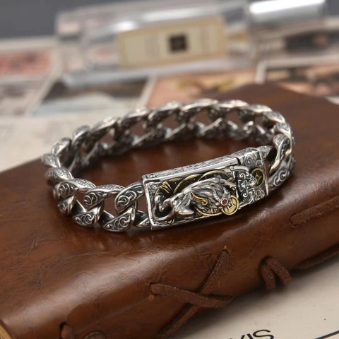 Lắc tay nam Trang sức bạc 925 ADJ Hộ vệ hoàng tộc