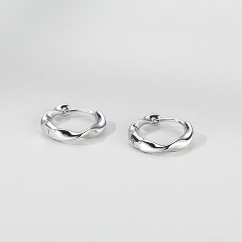 Bông tai Trang sức bạc 925 ADJ an toàn sang trọng cao cấp bông tai tròn - SB118165AD