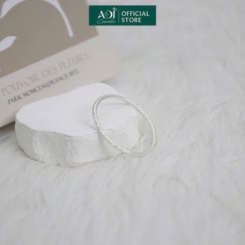 Vòng Tay Nữ Bạc ADJ 999 Hoa Văn Cỏ Xoăn Tinh Tế Phụ Kiện Trang Sức Nữ Cao Cấp SVC15491AD