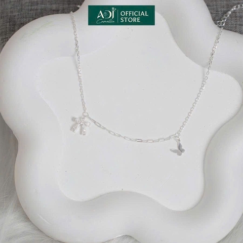 Lắc chân Trang sức bạc 925 ADJ Chic Bow Nơ và Bướm Ngọt Ngào Nữ Tính  SL16206