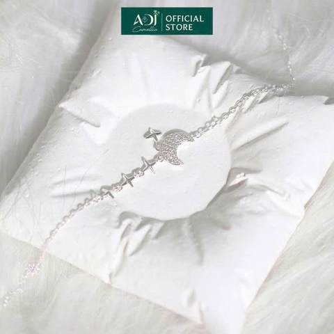 Lắc chân Trang sức bạc 925 ADJ Lunar Starry Ánh Trăng Và Tinh Tú Lung Linh Bay Bổng  SL16205AD