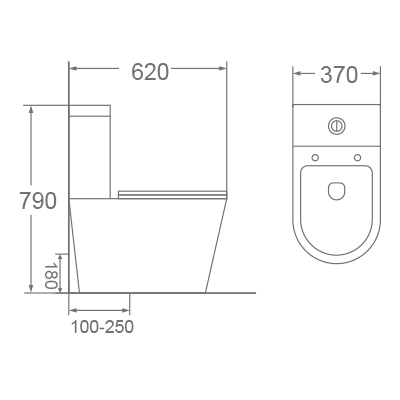 Bồn cầu 2 khối kết hợp chậu rửa Dobidos LJ-321