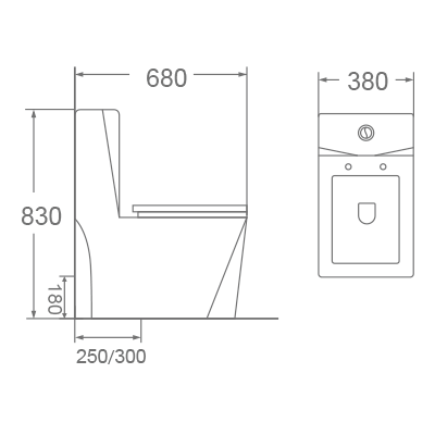 Bồn cầu 1 khối Dobidos LJ-106