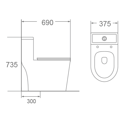 Bồn cầu 1 khối Dobidos LJ-112