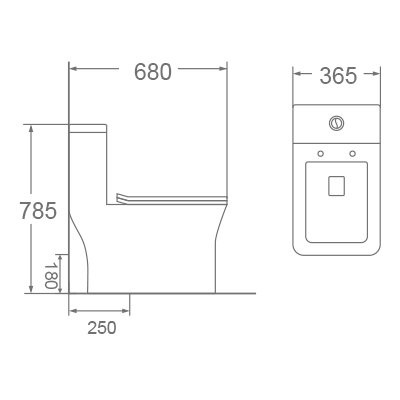 Bồn cầu 1 khối Dobidos LJ-126