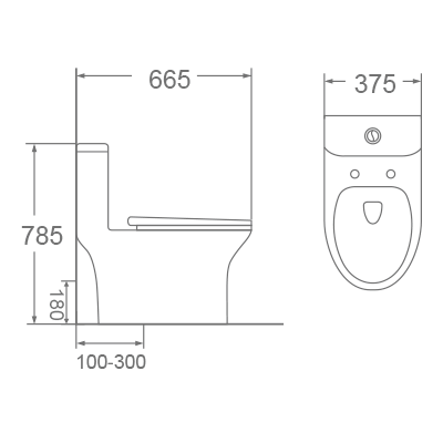 Bồn cầu 1 khối Dobidos LJ-128
