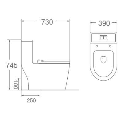 Bồn cầu 1 khối Dobidos LJ-135