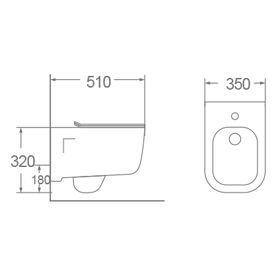 Bồn cầu treo tường Dobidos LJ-207