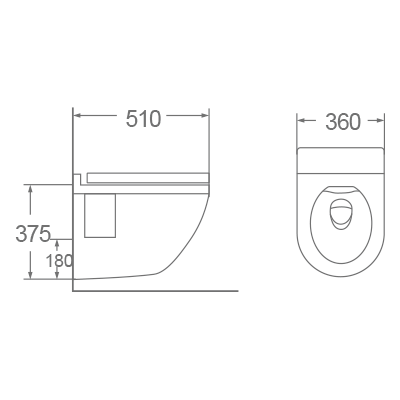 Bồn cầu treo tường Dobidos LJ-219