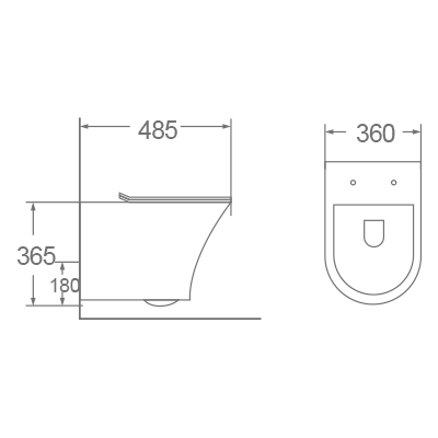 Bồn cầu treo tường Dobidos LJ-223