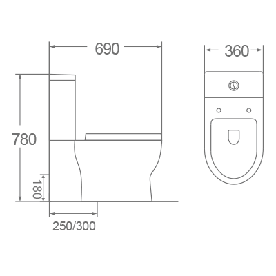 Bồn cầu 2 khối Dobidos LJ-301