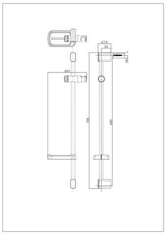Thanh trượt sen cây tắm đứng Dobidos FA150C