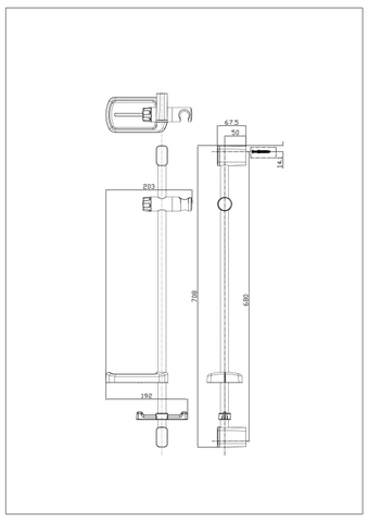 Thanh trượt sen cây tắm đứng Dobidos FA150TC