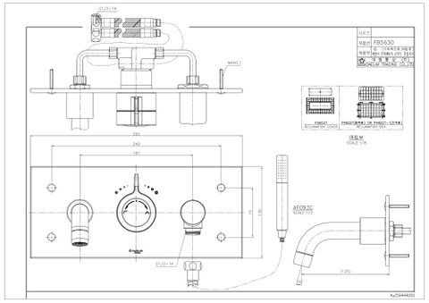 Bộ Sen tắm âm tường nóng lạnh Dobidos FB5630C