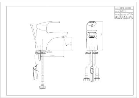 Vòi Lavabo nóng lạnh Dobidos FL0312-1C