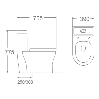 Bồn cầu 1 khối Dobidos DC010VJ