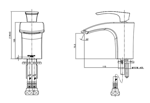 Vòi Lavabo nóng lạnh Dobidos FL-5912-1C