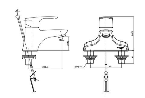 Vòi Lavabo nóng lạnh Dobidos FL-0200ES