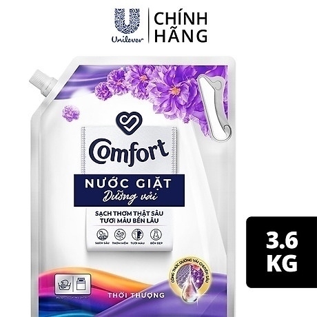 NƯỚC GIẶT COMFORT DƯỠNG VẢI THANH LỊCH/THỜI THƯỢNG TÚI 3.6KG/3.4L