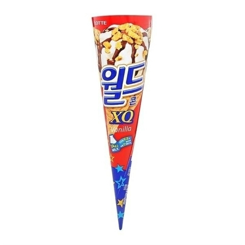 Kem Ốc Quế Lotte World Cone Ốc Đỏ Vani 160ml
