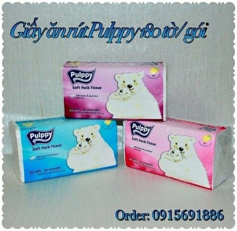 Khăn giấy rút 2 lớp Pulppy 180T