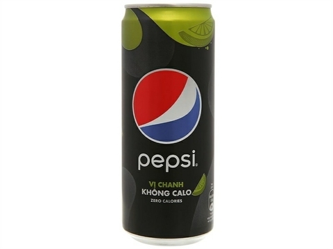 Lon Pepsi chanh không calo 320ml
