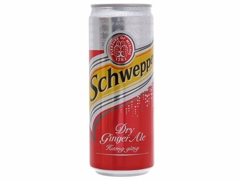 Schweppes Hương Gừng Ginger Ale - Lon 320ml
