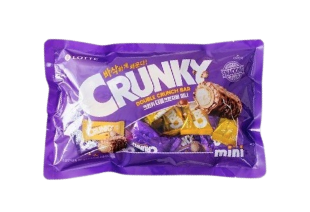 LOTTE BÁNH SOCOLA DOUBLE CRUNKY BAR 361G -더블크런치바 미니