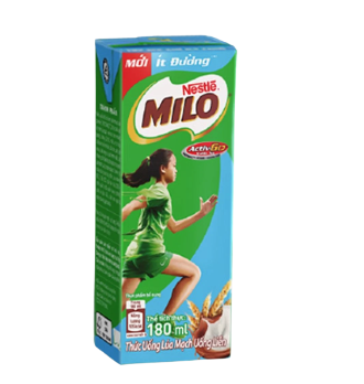 QTĐ) Sữa Lúa Mạch Nestlé Milo Ít Đường 180ml